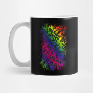Rainbow Cheetah Stripes Mug